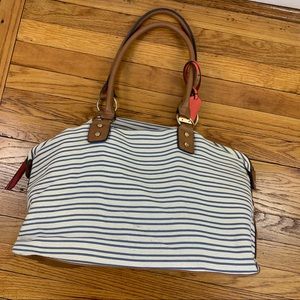 Mix No. 6 Oversized striped duffel bag